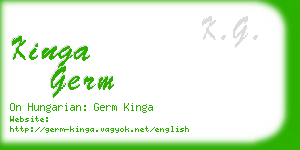 kinga germ business card